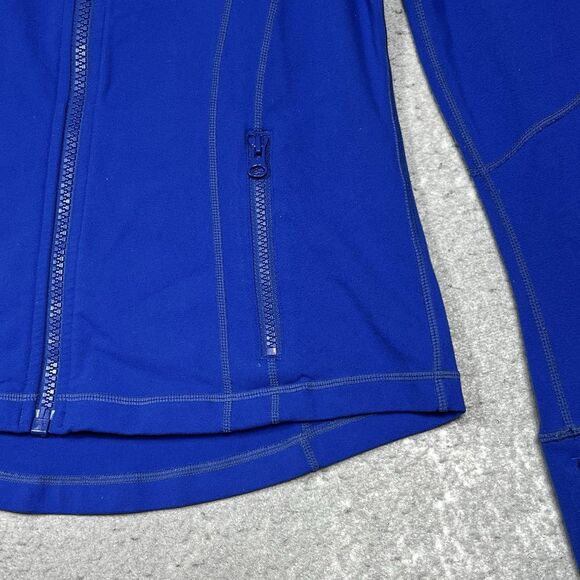 Lululemon Define Jacket Womens 10 Blue Full Zip Slim Fit Thumbholes Athleisure - Picture 4 of 11